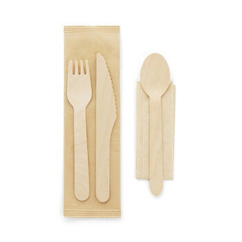 SUYA. Besteck-Set aus Holz