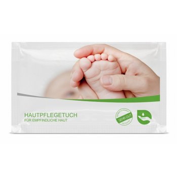 Sachet mit Hautpflegetuch