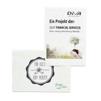 Samenpapier DIN A7 - Blumenmischung, Druck 4/4-c