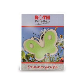 Steckfigur-Schmetterling mit Werbetüte