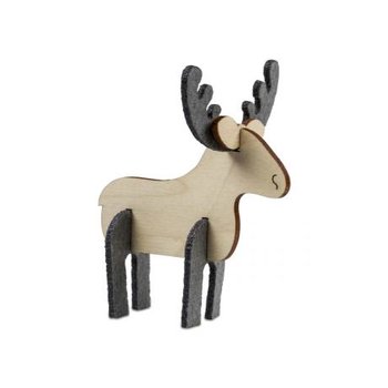 Steckfiguren-Karte Filz - Elch 4/4-c