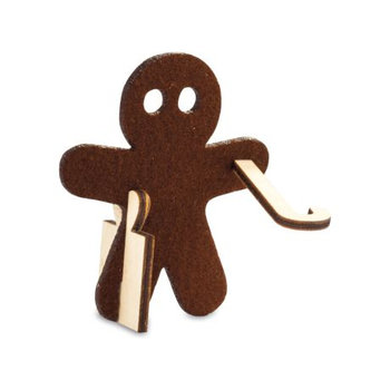 Steckfiguren-Karte Filz Lebkuchenmann 4/0-c