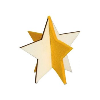 Steckfiguren-Karte Filz - Stern 4/4-c