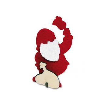 Steckfiguren-Karte Filz - Weihnachtsmann 4/4-c