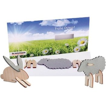 Steckfiguren-Karte Ostern - Hase 4/0c