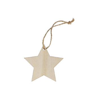 Sternförmiges Weihnachtsornament aus Holz 