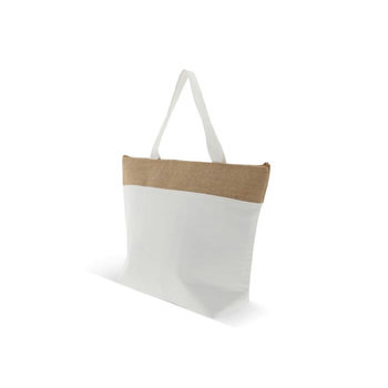 Strand-Kühltasche baumwolle/Jute 43x33x14 cm