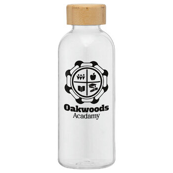 Strom - 650 ml rPET Trinkflasche mit Bambus-Deckel
