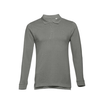 THC BERN II. Langarm-Poloshirt für Herren aus kardierter Baumwolle