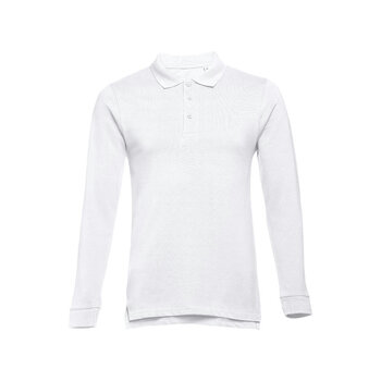 THC BERN WH II. Langarm-Poloshirt aus Baumwolle für Herren