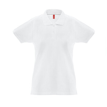 THC MONACO WOMEN WH. Kurzarm-Poloshirt für Damen aus kardierter Baumwolle