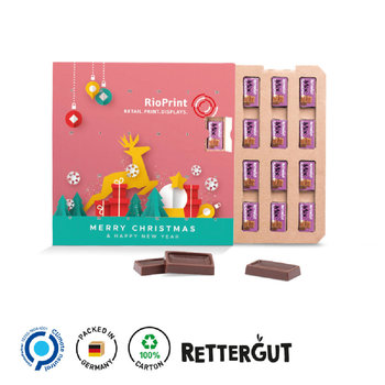 Täfelchen Adventskalender Rettergut ECO Papierblister Rettergut Naps