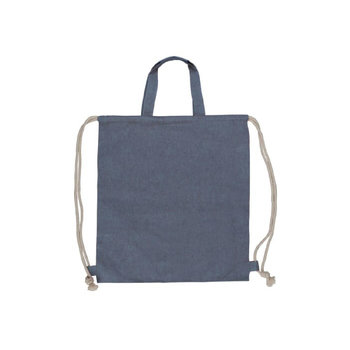 Tasche/Beutel mit Kordelzug aus recycelter Baumwolle 38x42cm
