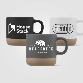 Terra - 350 ml Keramiktasse mit Tonbasis