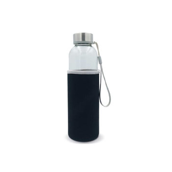 Trinkflasche aus Glas mit Neoprenhülle 500ml
