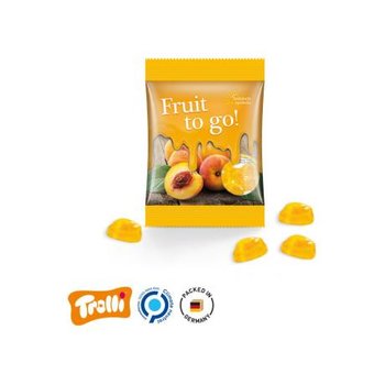 Minitüte, 105x70mm Folie, transparent Trolli Vitamin Fruchtgummi, mit Fruchtsaft und Fruchtstückchen, Pfirsich