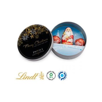 Weihnachtsdose Lindt, matt-silber