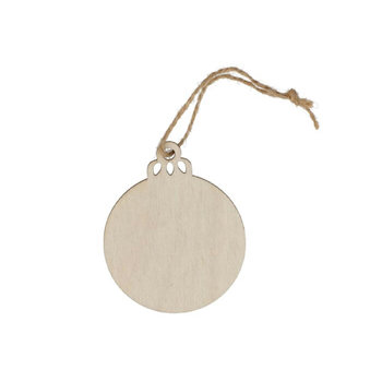 Weihnachtskugel in Form einer Holzkugel