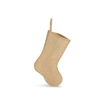Weihnachtsstrumpf im Jute-Stil mit Ziernaht 40 cm