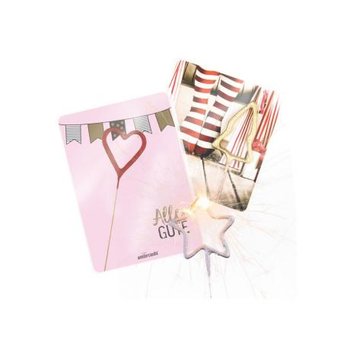 Wondercandle Mini mit Wondercard -Stern silber