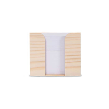 Zettelblock aus Holz, recycelt 10x10x8.5cm