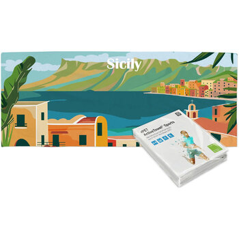 rPET ActiveTowel® Sports 180x70 cm im Polybeutel mit Klappkarte, All-Inklusive-Paket